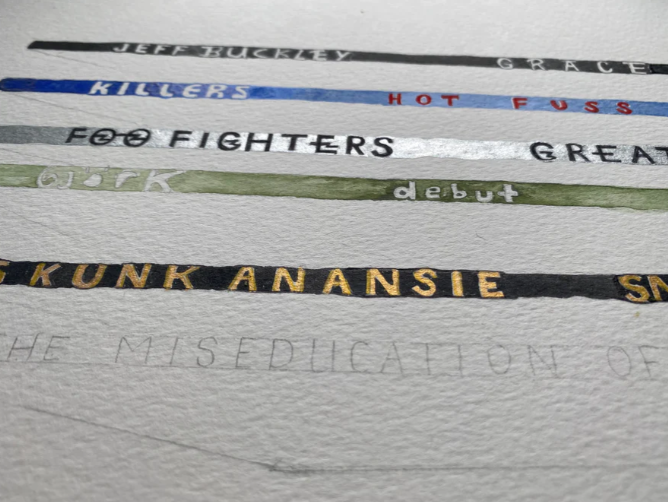 personalised art print for music fans