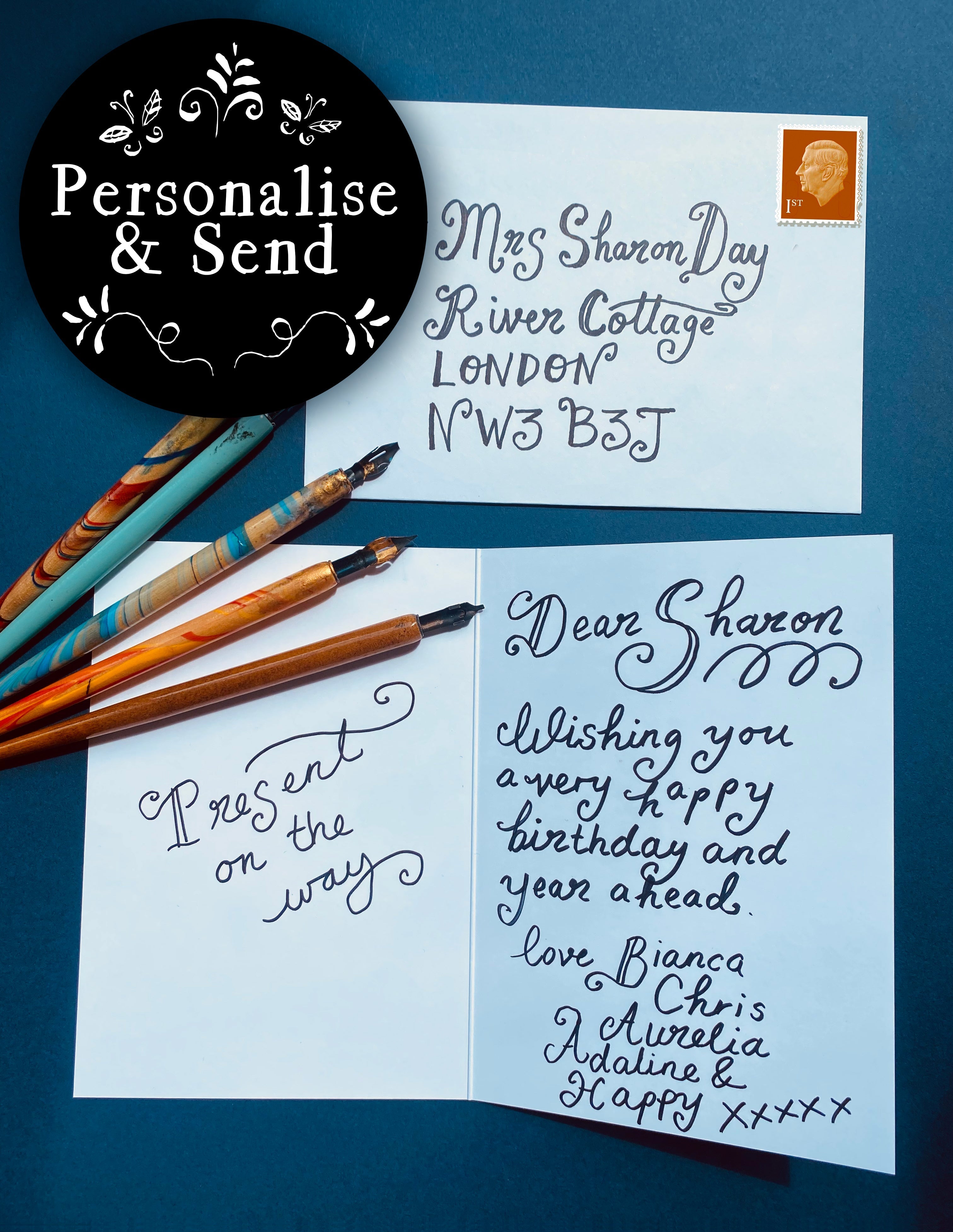 handwritten personalised cards