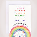 rainbow birthday card
