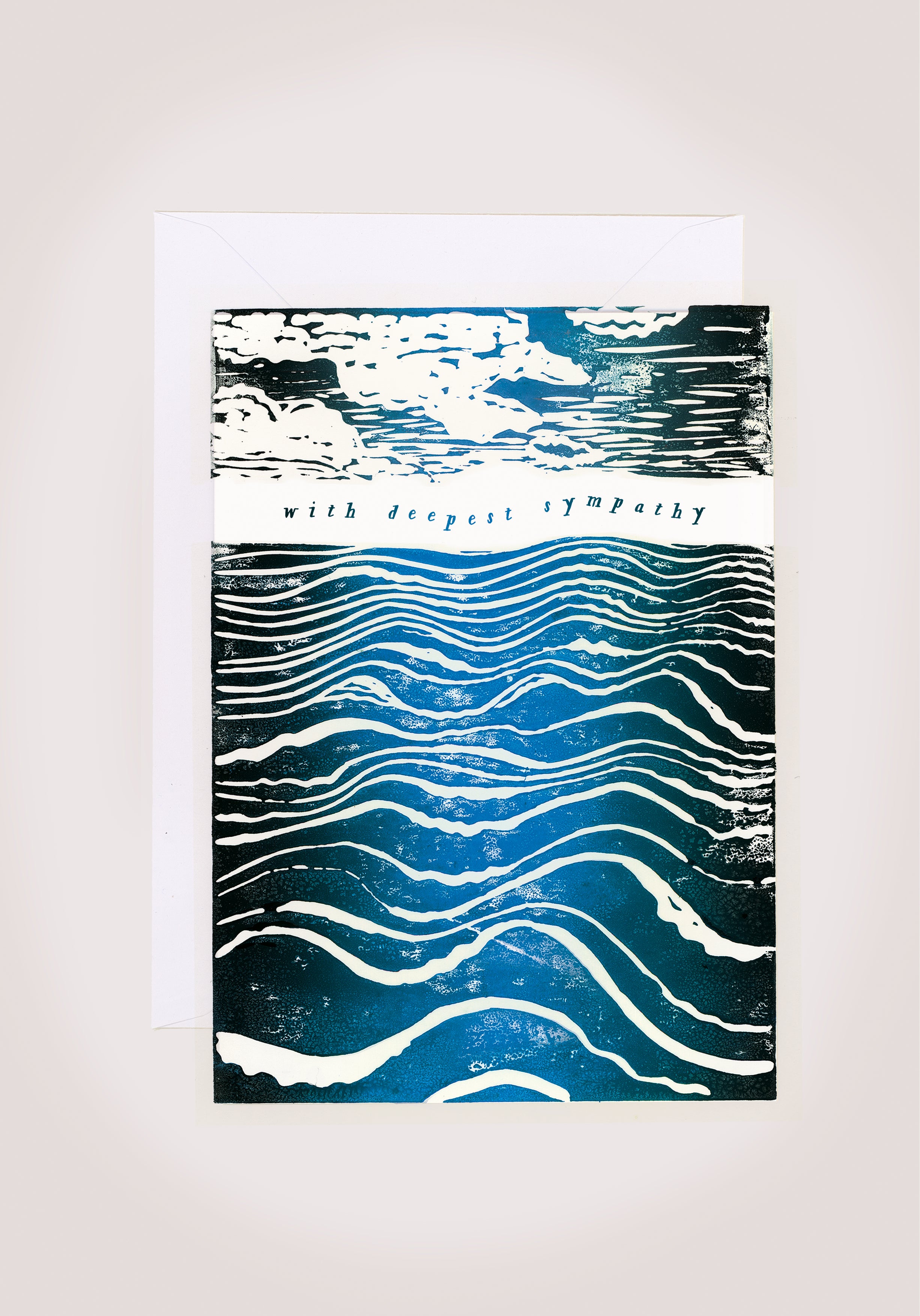 waves sympathy card