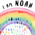 kids babies personalised art print rainbow positive affirmations