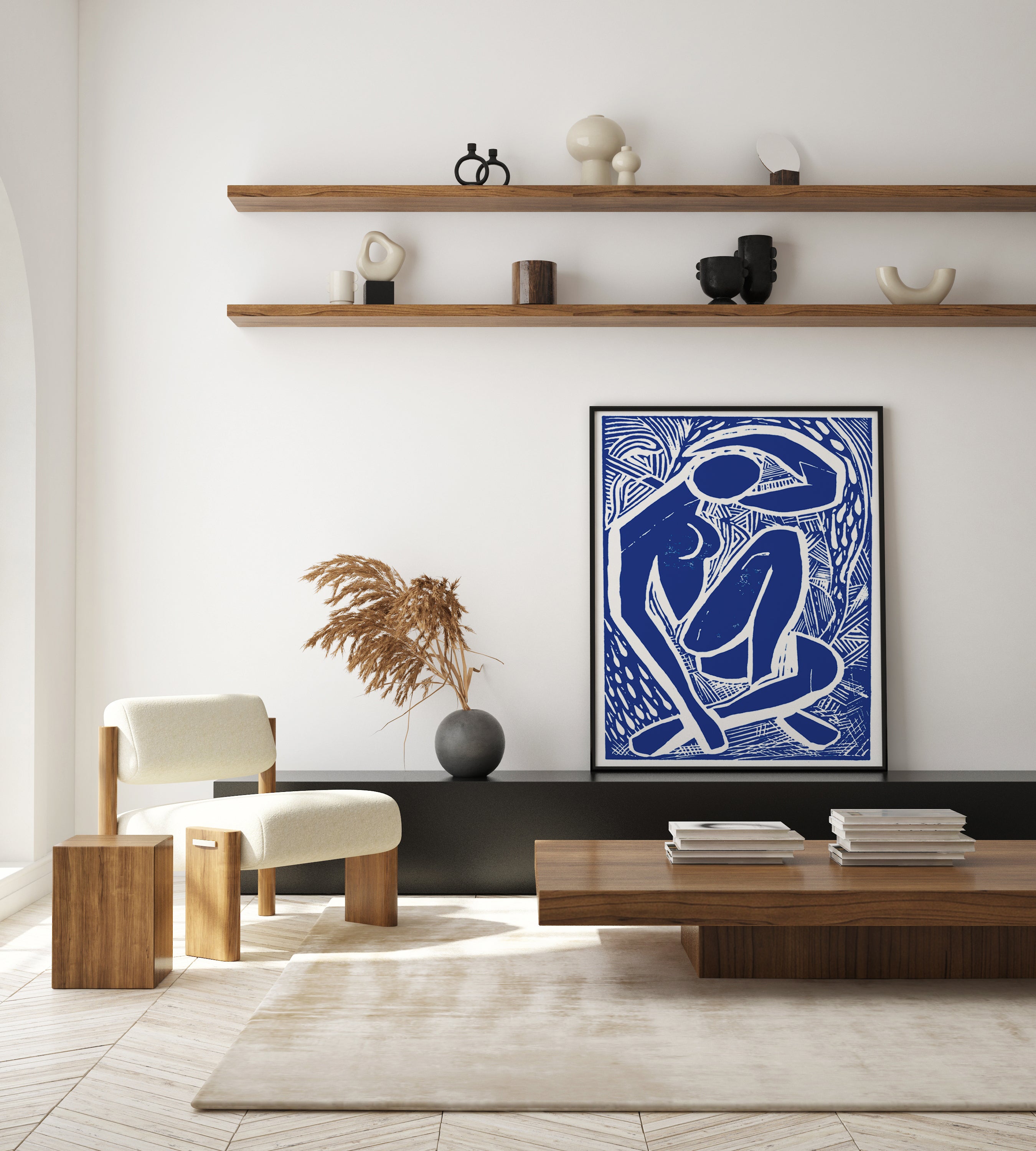 blue matisse art print