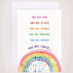 rainbow positive affirmation card