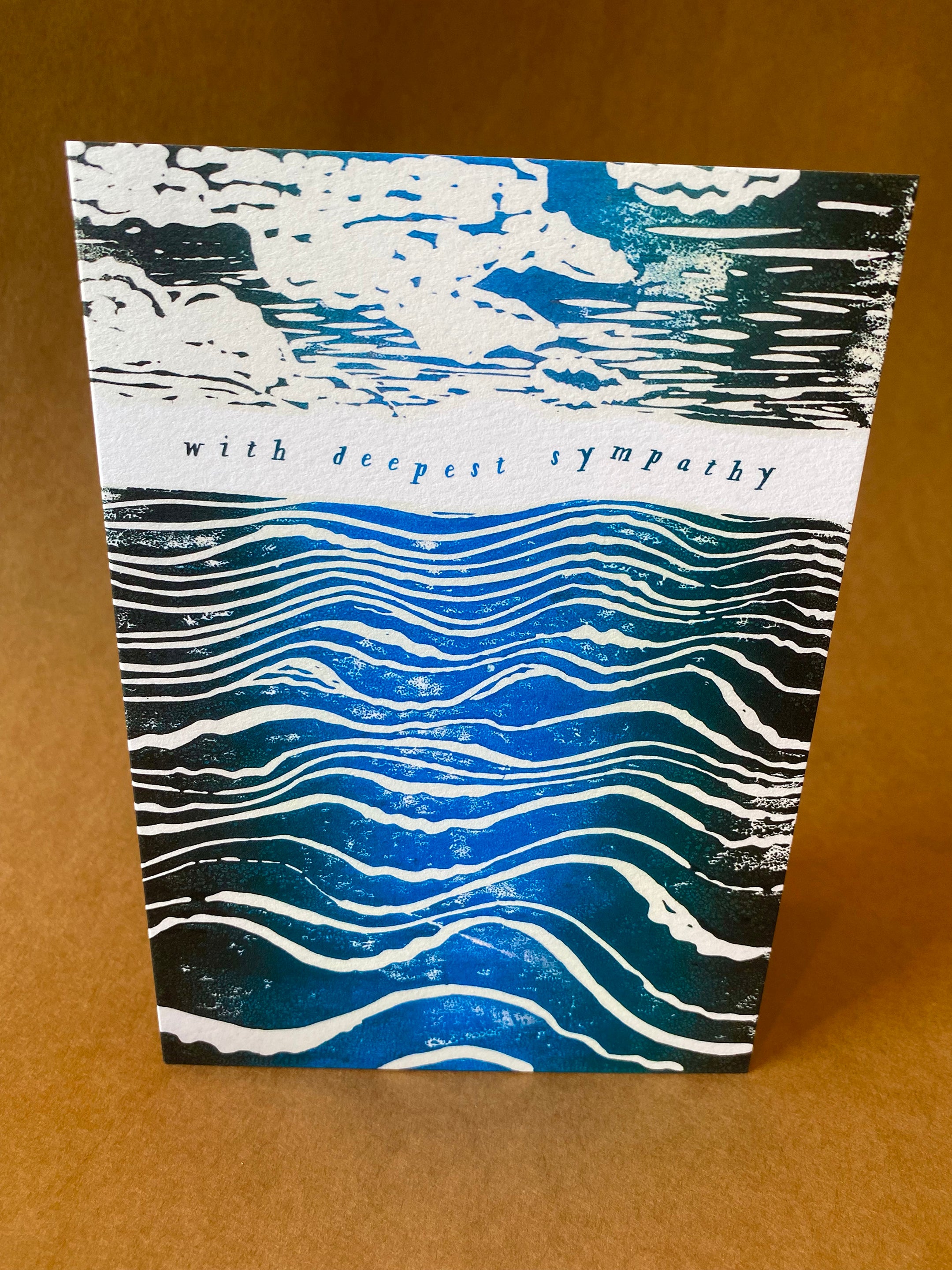 waves sympathy card