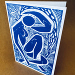 blue matisse print card